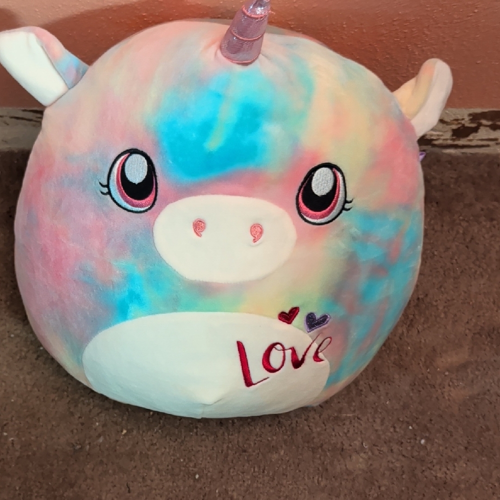 Squishmallows Multicolor Unicorn Stuffed Animal